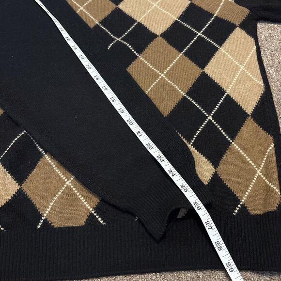 Peter Scott Cashmere Sweater Made in Scotland UMCC Argyle Men's 46 - Montclair - Picture 7 of 9
